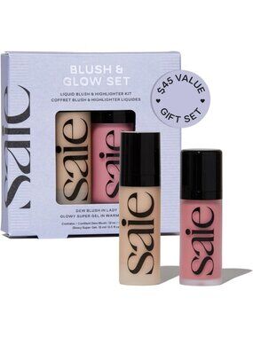 Dewy Glow Makeup Set: Liquid Blush & Highlighter Primer - Vegan Skincare Kit